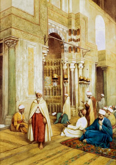 Adoradores en una mezquita, c. 1868-1938 de Enrico Tarenghi