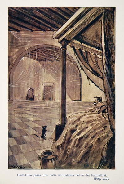 Ilustración de Le Avventure di Ciuffettino de Enrico de Conti Novelli