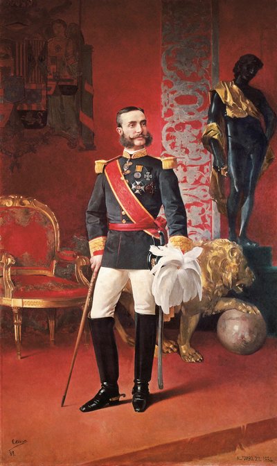 Retrato del Rey de España Alfonso XII (1857-1885) de Enrique Estevan y Vicente