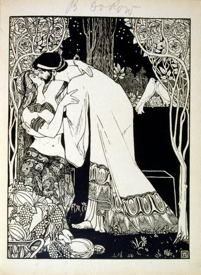Salomón y Saba, del libro Judá ilustrado por Ephraim Moses Lilien de Ephraim Moses Lilien