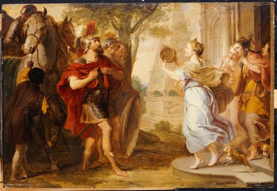 Jefté saludado por su hija de Erasmus Quellinus
