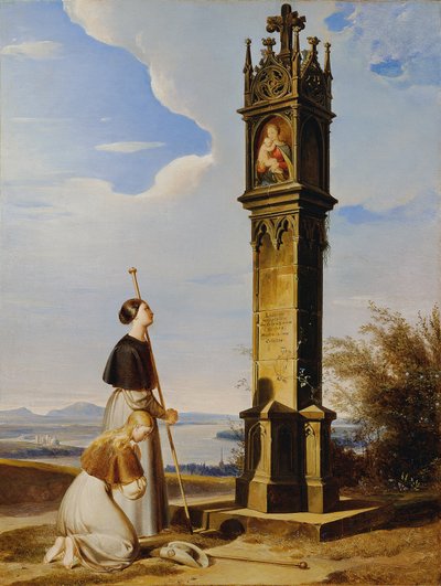 Dos romeros frente a una ermita ("Ave María") de Erasmus von Engert