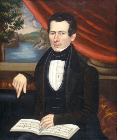 Hombre con un Libro de Melodías: Posiblemente el Sr. Cook de Erastus Salisbury Field