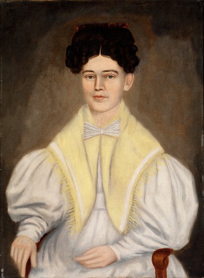 Retrato de mujer con chal de Erastus Salisbury Field