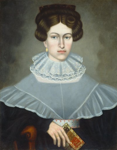 Mujer sosteniendo un libro, c. 1835 de Erastus Salisbury Field
