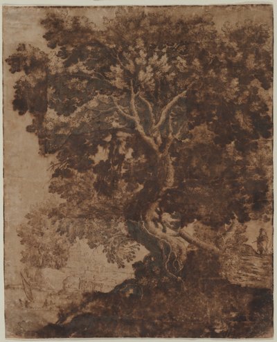 Árbol en un paisaje de Ercole Bazicaluva