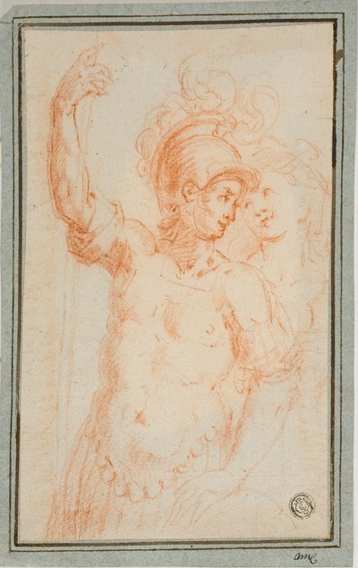 Soldado romano y mujer de Ercole Procaccini the younger