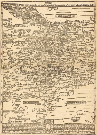 Mapa de carreteras de Europa Central de Erhard Etzlaub
