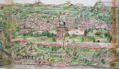 Mapa de la ciudad de Jerusalén, de 