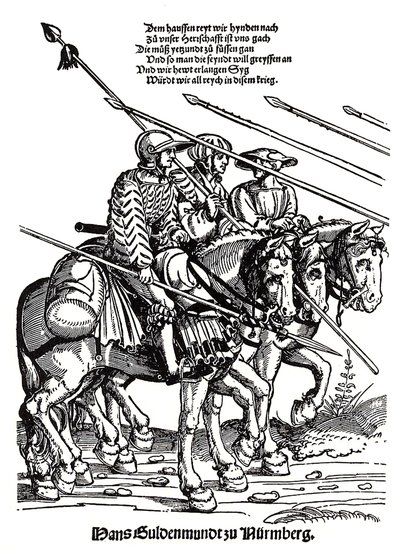 Campaña militar de los Landsknechts de Erhard Schon