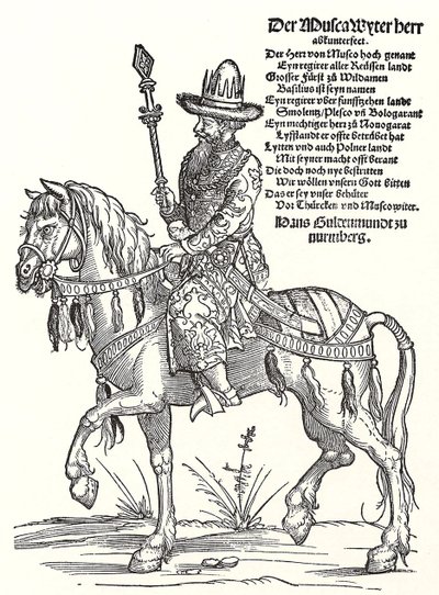 Retrato del Gran Príncipe Vasili III Ivanovich de Moscú 1479-1533 de Erhard Schon