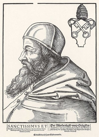 Retrato del Papa Pablo III Farnese de Erhard Schon