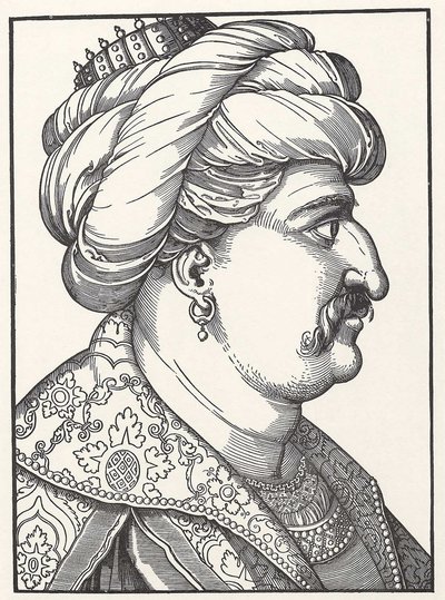 Retrato del sultán Suleimán I el Magnífico de Erhard Schon