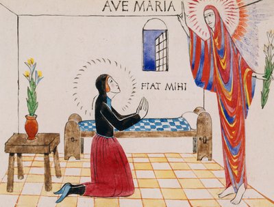 Anunciación, c.1912 (acuarela sobre papel) de Eric Gill