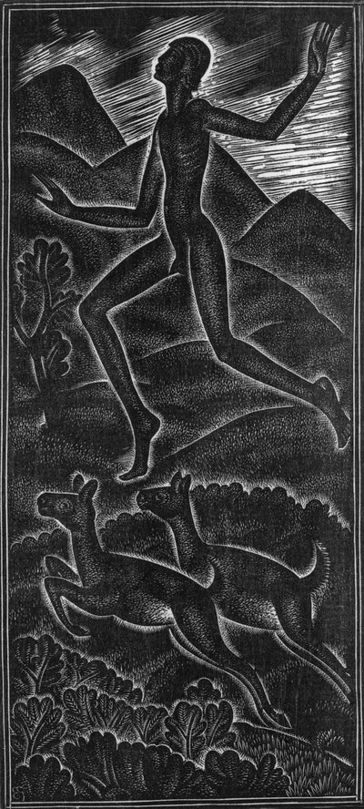 Fuge, dilecti mi for canticum canticorum (En mi vuelo canta canciones de cantantes para mi deleite) de Eric Gill
