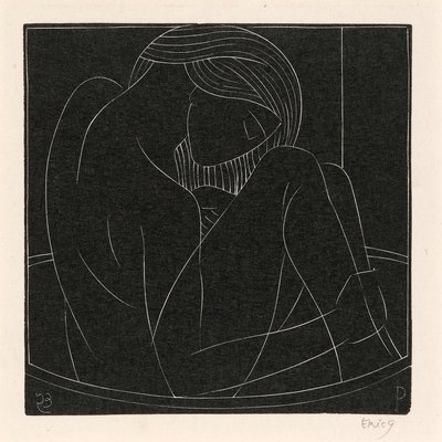 Chica en el baño de Eric Gill