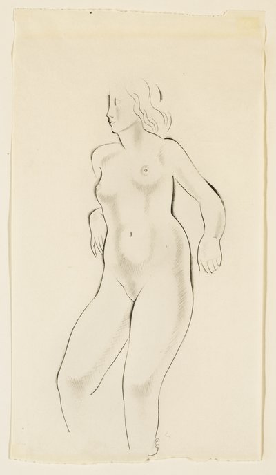 Estudio de un desnudo femenino de Eric Gill
