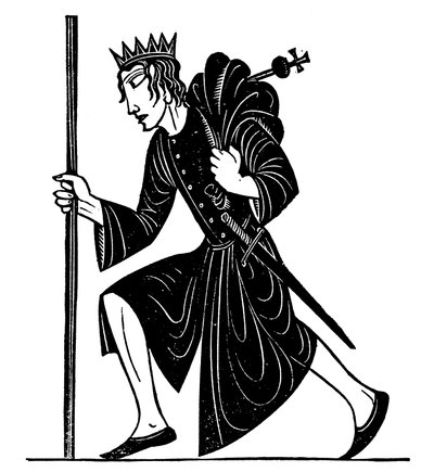 Ilustración del título del rey Enrique IV, primera parte, de William Shakespeare (litografía) de Eric Gill