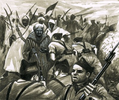 El general Franco combate a los rebeldes rifeños en Marruecos de Eric Parker