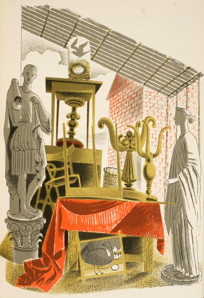 Tienda de antigüedades, ilustración de 