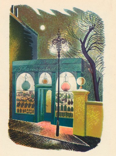Tienda de químicos de noche de Eric Ravilious