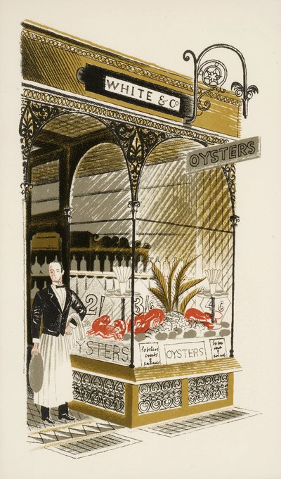 Bar de ostras, c.1938 de Eric Ravilious