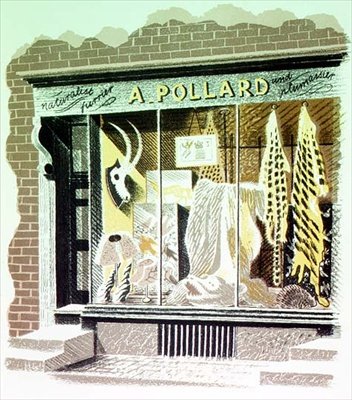 El Peletero, impreso por Curwen Press, de High Street, por J.M. Richards, publicado por Country Life, 1938 de Eric Ravilious