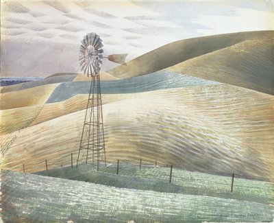 Molino de viento, 1934 de Eric Ravilious