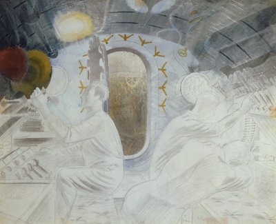 Controles de trabajo cuando está sumergido, c.1940 de Eric Ravilious