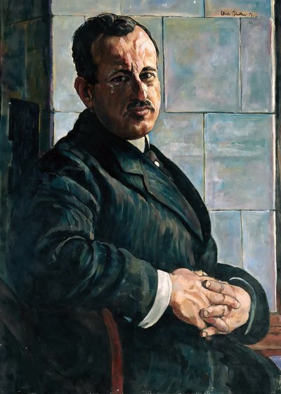 Retrato de Georg Hermann 1871-1943, 1917-1918 de Erich Büttner