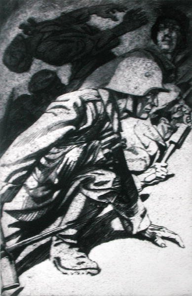 La tormenta, ilustración de un folio de grabados publicado en Leipzig de Erich Erler