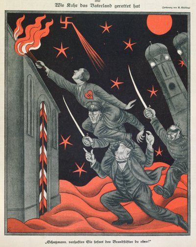 La progresión de Hitler", ilustración de Simplicissimus de Erich Schilling