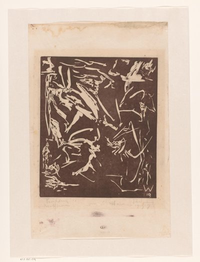 Composición abstracta de Erich Wichmann (signed by artist)