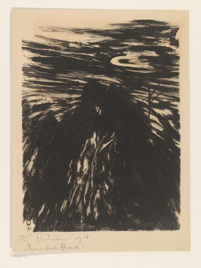 Romantische avond (título original del objeto) de Erich Wichmann (signed by artist)