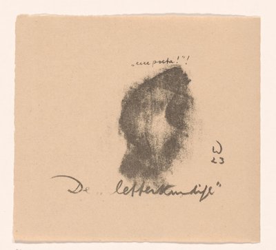 El hombre de las letras (título original en el objeto)
Idealistas II y otras Kanttekeningen (título original de la serie) de Erich Wichmann
