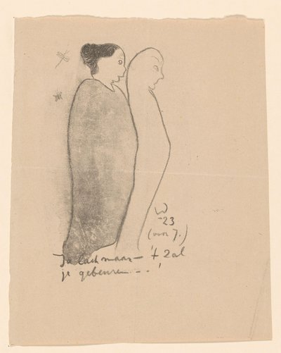 Dos figuras de pie
Idealistas II y otras anotaciones (título original de la serie) de Erich Wichmann