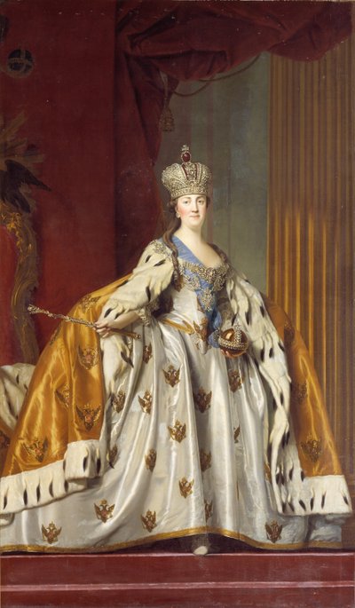 Retrato de la emperatriz Catalina II 1729-1796 en sus ropas de coronación, 1766 de Erichsen