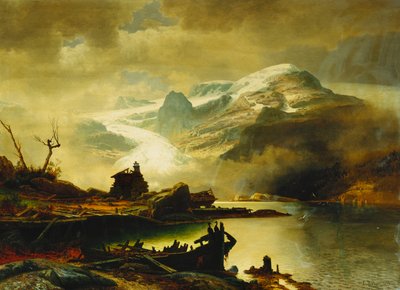 El glaciar Bondhus en Sunnhordland, 1878 de Erik Bodom