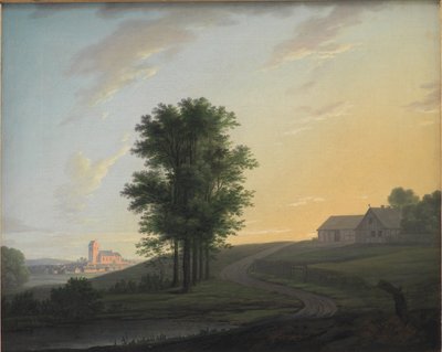 Paisaje vespertino cerca de Gentofte, al norte de Copenhague de Erik Pauelsen