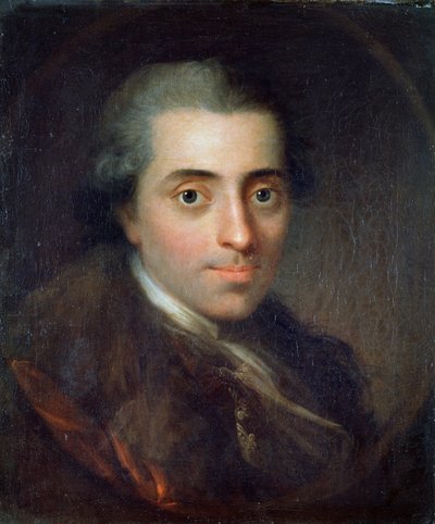 Retrato de Johannes Ewald, poeta danés de Erik Pauelsen
