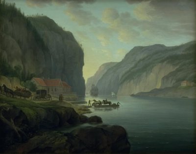 Svinesund cerca de Frederikshald en Noruega de Erik Pauelsen