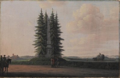 El obelisco erigido en honor al estadista J.H.E. Bernstorff en Gentofte, al norte de Copenhague de Erik Pauelsen