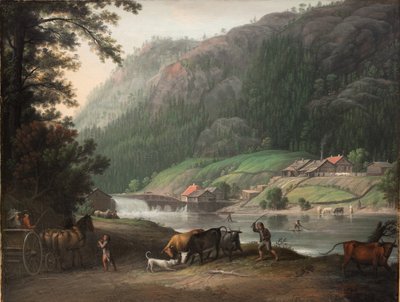 Tistedalen cerca de Frederikshald en Noruega de Erik Pauelsen