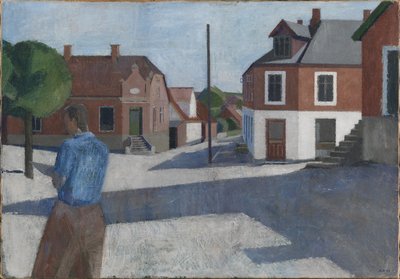 Calle con figura de Erik Raadal