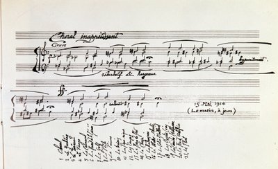 Detalle de partitura de Sports y entretenimiento por Erik Satie de Erik Satie