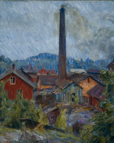 Edificios de fábrica en Lysaker de Erik Theodor Werenskiold