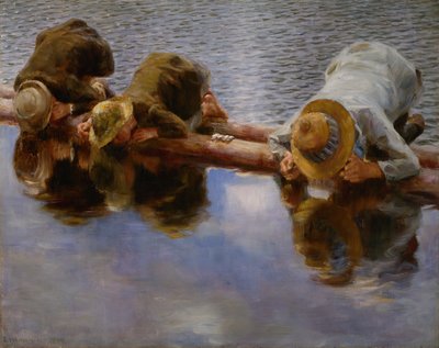 mirando el agua de Erik Theodor Werenskiold