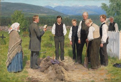 Entierro de campesinos de Erik Theodor Werenskiold