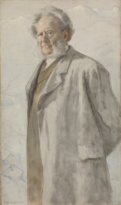 Retrato de Henrik Ibsen 1828-1906, 1895 de Erik Theodor Werenskiold