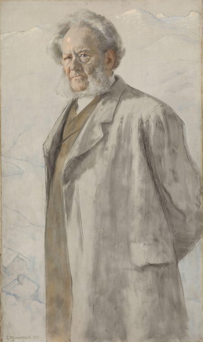 Retrato de Henrik Ibsen, 1895 de Erik Theodor Werenskiold